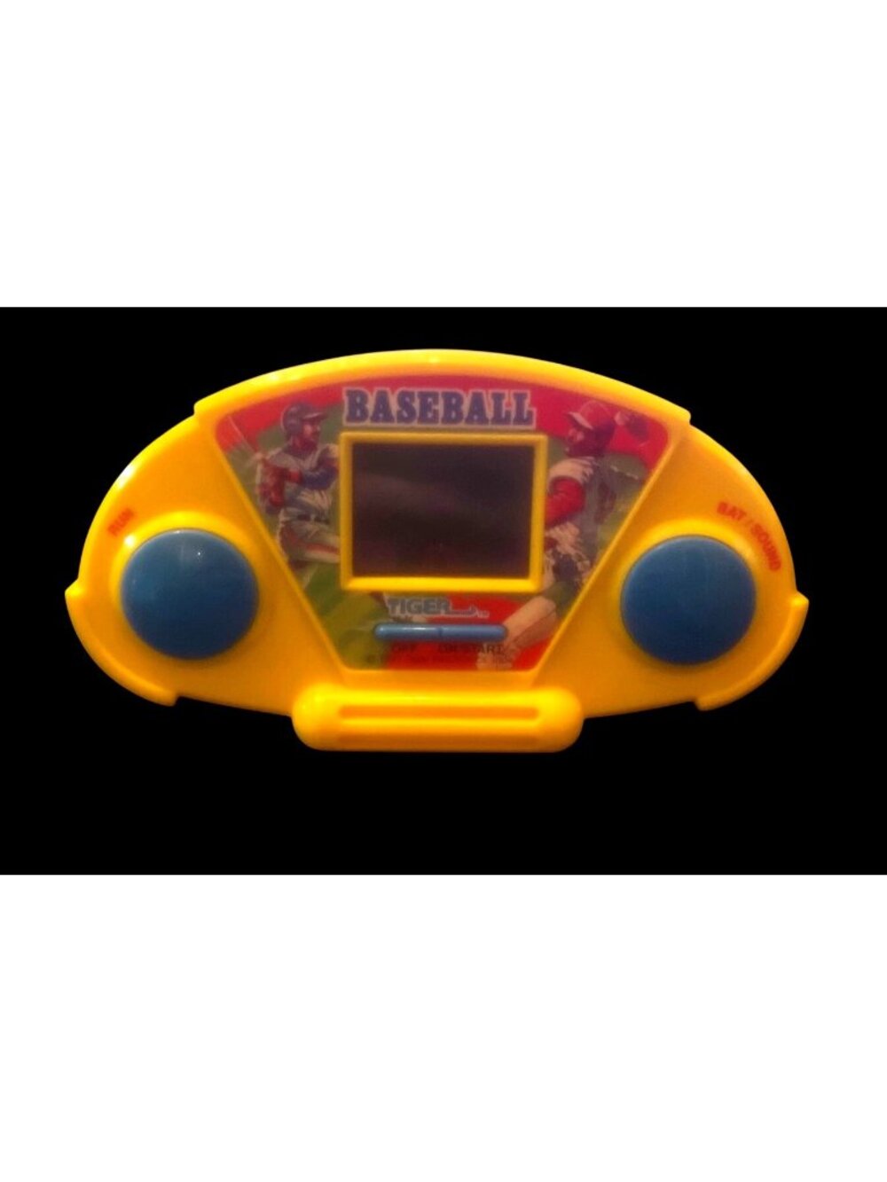 Tiger Electronics Handheld LCD Baseball Game 1991 Yellow Vintage Retro